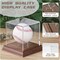 Baseball Display Case Acrylic Clear Cube Baseball Holder with Wooden Stand Memorabilia Showcase Autograph Ball Display Box UV Protected Wood Base Case for Balls